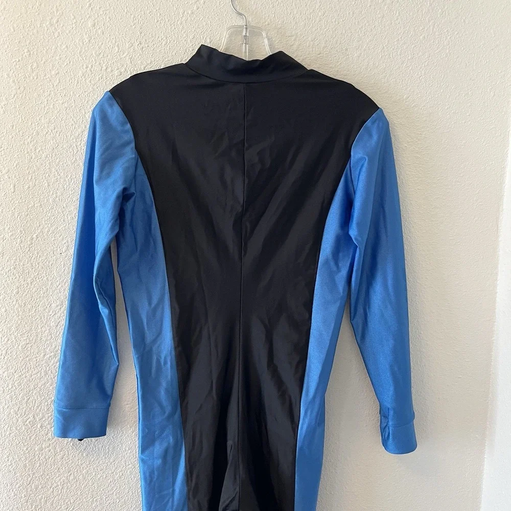 Diveskins By Oztek Wetsuit Ladies Large Black/Blue Zip Front Lightweight - Picture 7 of 13